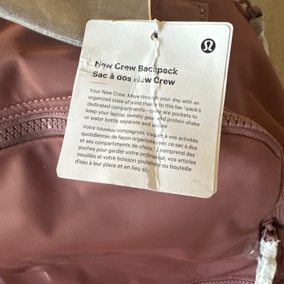 LULULEMON NEW CREW BACKPACK 22L UPDATED SPICED CHAI NEW - Picture 5 of 5